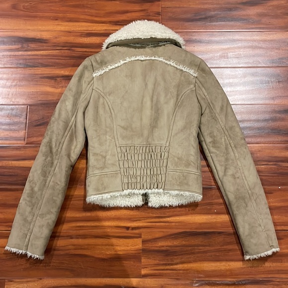 Guess Jeans Y2K Suede Fur Jacket M - Picture 3 of 5